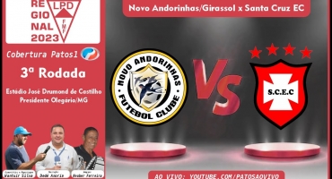 ASSSITA AO VIVO: Santa de Cruz de Lagoa Formosa visita o Novo Andorinhas em Presidente Olegário pelo Campeonato Regional