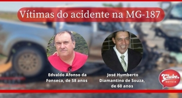 Homens que morreram em acidente entre caminhonete e van na MG-187 são identificados Homens que morreram em acidente entre caminhonete e van na MG-187 são identificados