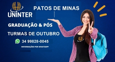 Esquenta Black Week Uninter Patos de Minas. Cursos superiores com bolsas de até 70% de desconto