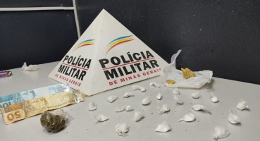 Patos de Minas - Adolescente de 15 anos é apreendido com cocaína, maconha e crack Patos de Minas - Adolescente de 15 anos é apreendido com cocaína, maconha e crack