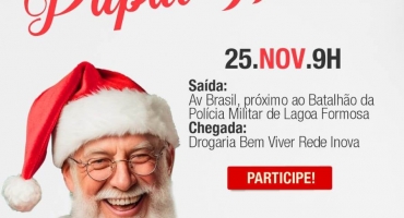 Empresário de Lagoa Formosa promove chegada do Papai Noel à cidade 