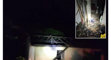 Imóvel na zona rural de Patos de Minas fica destruído após incêndio