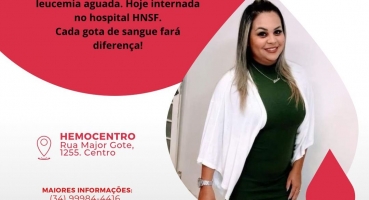 Patense luta contra leucemia aguda e necessita de doações de sangue 