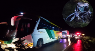 Acidente na BR-365 envolvendo um ônibus, dois caminhões e dois carros deixa uma pessoa morta e outra em estado grave Acidente na BR-365 envolvendo um ônibus, dois caminhões e dois carros deixa uma pessoa morta e outra em estado grave