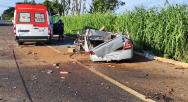 Motorista morre e passageira fica gravemente ferida em acidente na BR-146 no município de Patos de Minas 
