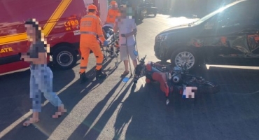 Patos de Minas - Motociclista é atingido por carro ao tentar fazer ultrapassagem Patos de Minas - Motociclista é atingido por carro ao tentar fazer ultrapassagem