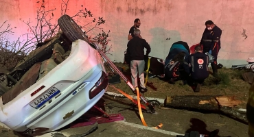 Veículo com quatro ocupantes capota na Avenida JK em Patos de Minas e dois jovens morrem Veículo com quatro ocupantes capota na Avenida JK em Patos de Minas e dois jovens morrem