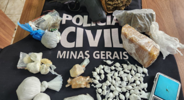 Polícia Civil de São Gotardo apreende grande quantidade de drogas e prende suspeito de tráfico