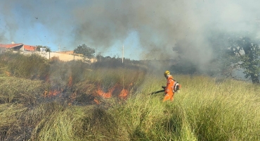 Incêndio ameaça mata ciliar em Patos de Minas e assusta moradores no bairro Quebec Incêndio ameaça mata ciliar em Patos de Minas e assusta moradores no bairro Quebec