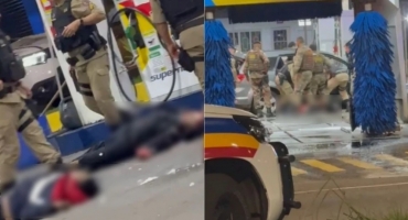 Araguari - Após perseguição e troca de tiros, cinco pessoas morrem e dois policiais militares ficam feridos Araguari - Após perseguição e troca de tiros, cinco pessoas morrem e dois policiais militares ficam feridos