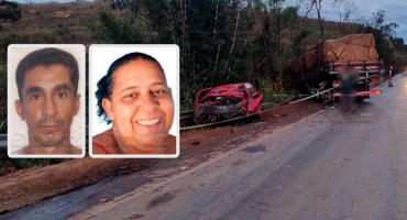 Casal morre em colisão envolvendo carro e caminhão na MG?176