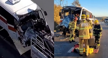 Ônibus da Saúde de Paracatu bate na BR-040 e deixa vários feridos; veja vídeo