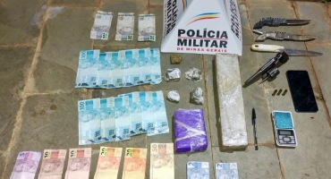 Homem é preso por tráfico de drogas e porte ilegal de arma de fogo na cidade de Patos de Minas 
