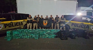 Polícia Militar apreende carregamento de cocaína avaliada em aproximadamente 100 milhões de reais na MGC-497; em Campina Verde