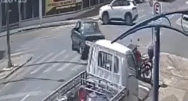 Motorista faz manobra arriscada para evitar acidente em cruzamento na cidade de Patos de Minas; veja vídeo 