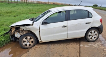 Acidente entre dois carros deixa duas pessoas feridas na BR-354, em Rio Paranaíba