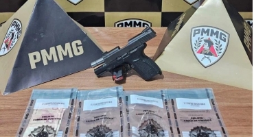 São Gotardo - Polícia Militar prende dois jovens por tráfico de drogas e porte ilegal de arma de fogo