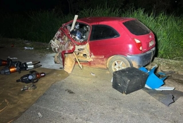 Criança de oito anos e mais três pessoas morreram em acidente na BR-365; outras duas ficaram feridas 