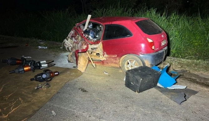 Criança de oito anos e mais três pessoas morreram em acidente na BR-365; outras duas ficaram feridas 