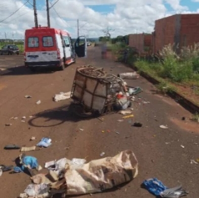 Monte Carmelo - Idosa morre após ser atropelada por carro enquanto realizava coleta de recicláveis