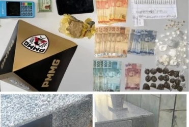 Varjão de Minas - Casal é preso após usar túmulo de cemitério como esconderijo de drogas
