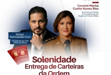 OAB realiza entrega de carteiras para novos advogados em Patos de Minas