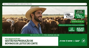 UNIPAM oferta pós-graduação em Gestão na Produção de Bovinos de Leite e de Corte