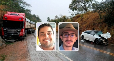 Dois homens de Campos Altos morrem após colisão frontal na BR-354